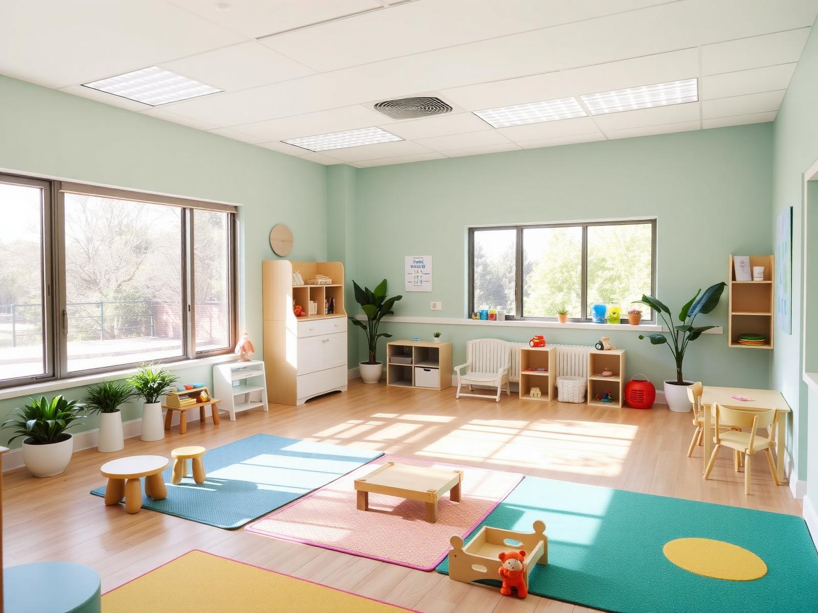 Warm, welcoming Little Bloomers therapy room